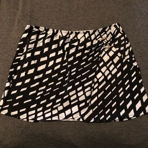 Black and White Swim Skirt